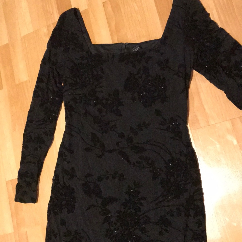 🔽Rimini Vintage Y2K Floral Velour Evening formal velvet long sleeve 10 wedding - Picture 6 of 9